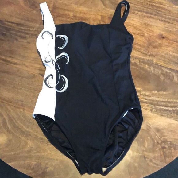 Longitude Colorblock Swirl one piece swimsuit NWOT - Picture 1 of 7